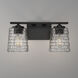 Saben 2 Light 15 inch Matte Black Vanity Light Wall Light